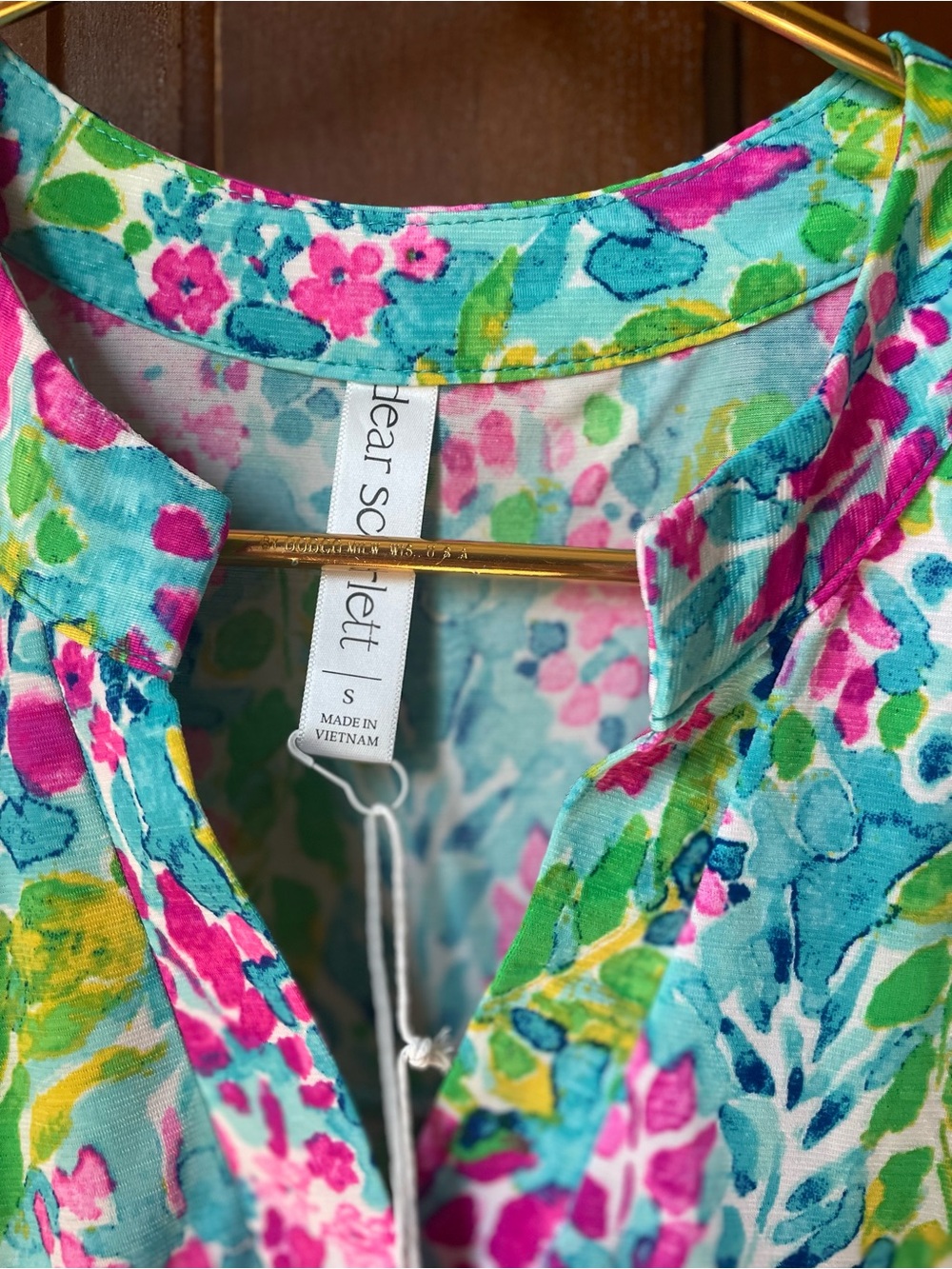 Dear Scarlett women's small sleeveless multi-colored dress nwt - Picture 3 of 5